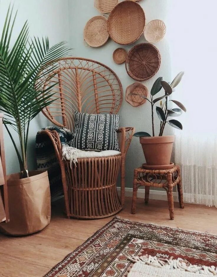 Плетеный декор для дома #wickerchair #homedecor #bohostyle #bohostyle #bohemianstyle #bohodecor Boho liv