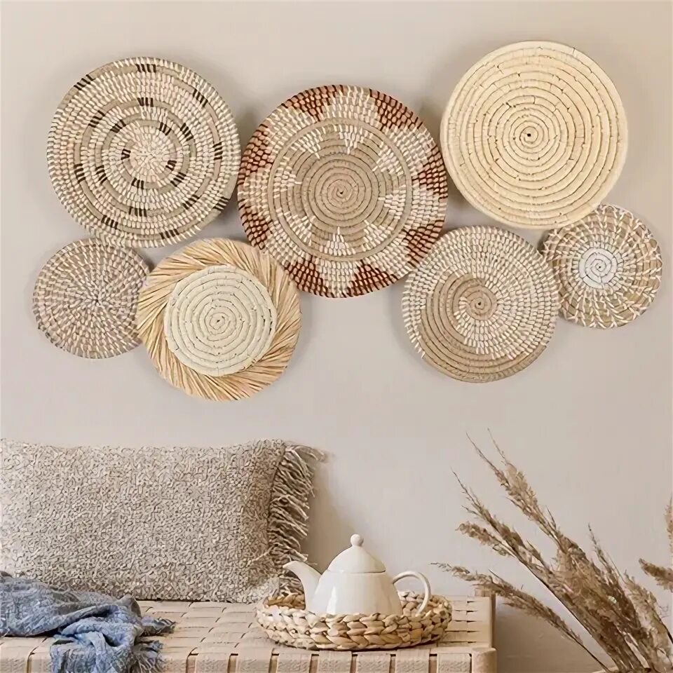 Плетеный декор на стену Плетеное украшение на стену фото Deco-Flat.ru