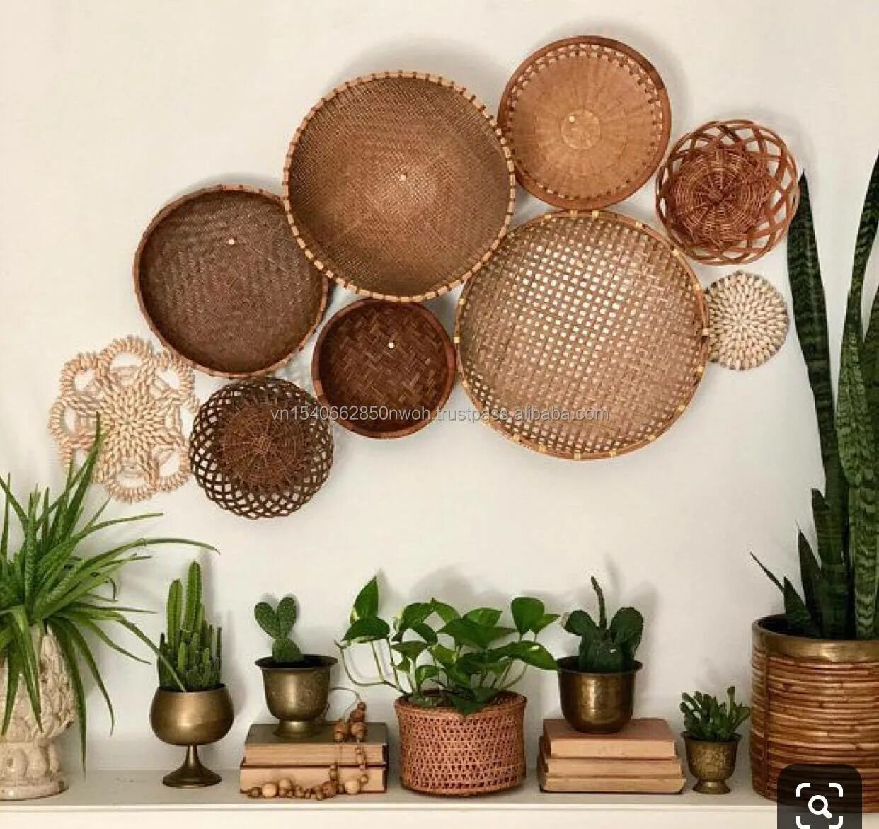 Плетеный декор на стену New Collection Seagrass Wall Decor Vietnam Handicrafts Interior Design Hot Sale 