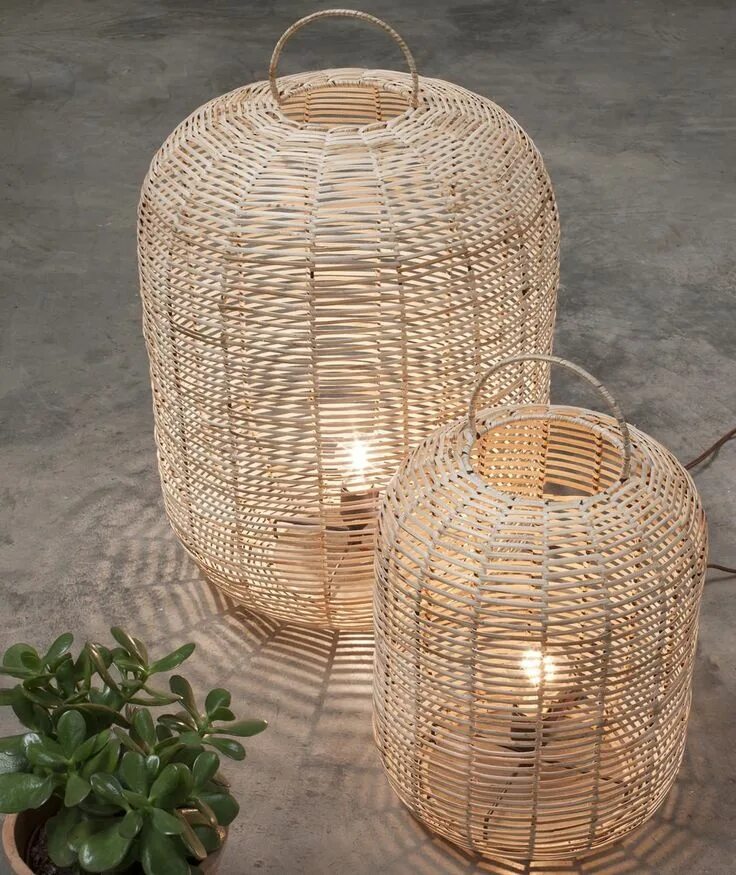 Плетеный светильник своими руками STYLISH LIGHTING Our Noko wicker lamp is handmade from wicker and skilfully wove