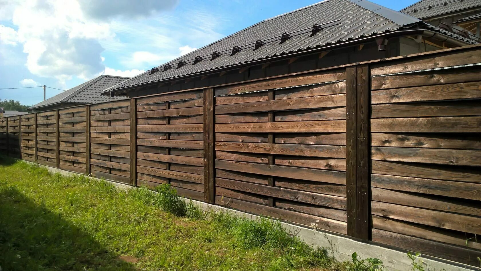 Плетеный забор из досок фото Купить штакетник kd ecoburn 115*23*1500 в Челябинске, низкая цена, доставка