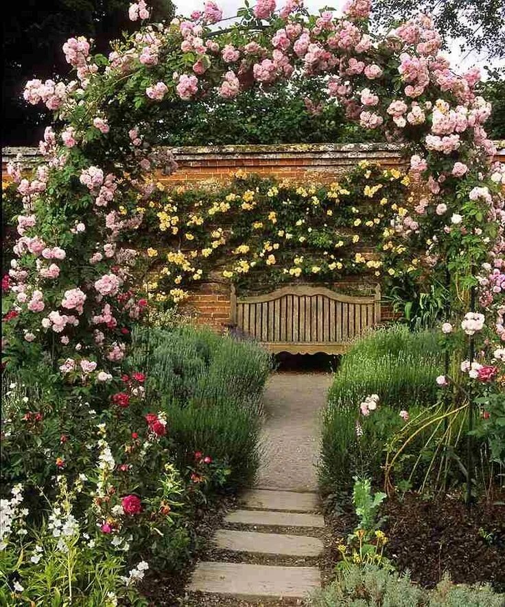 Плетистые розы в ландшафтном дизайне дачного jardin romantique roses jaunes Cottage garden design, Cottage garden, Dream gard