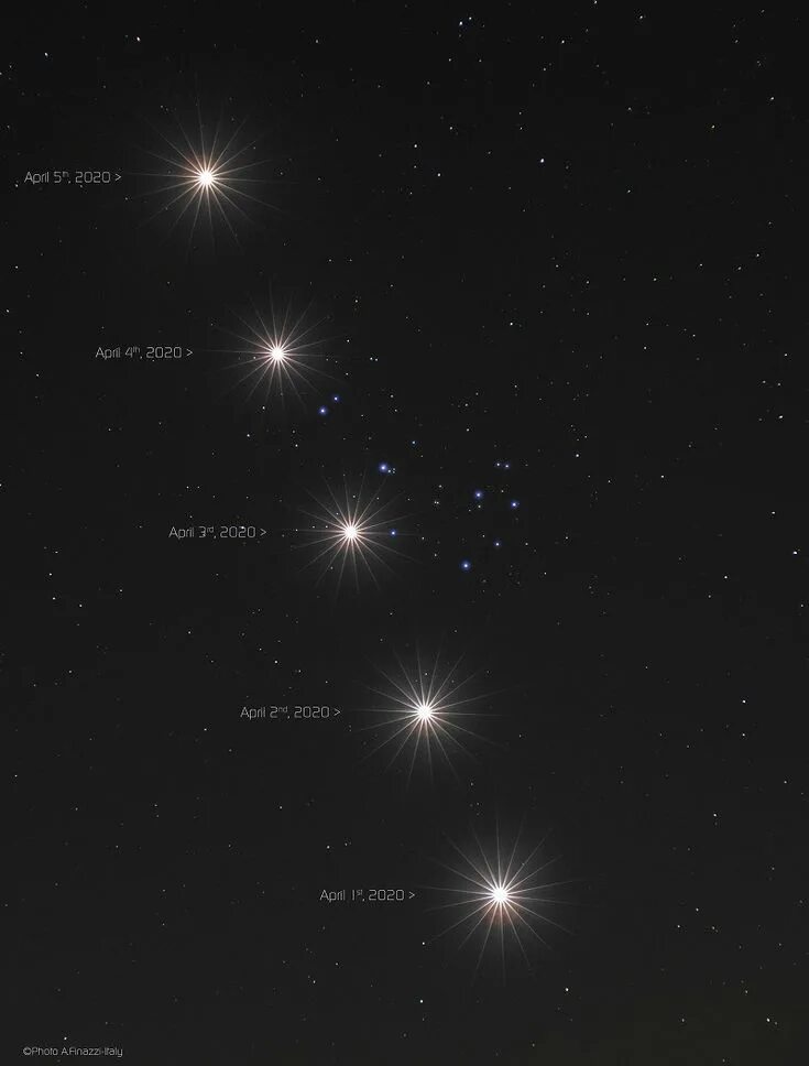 Плеяды звездное скопление на небе фото Venus and the Pleiades in April Astronomy pictures, The pleiades, Space and astr