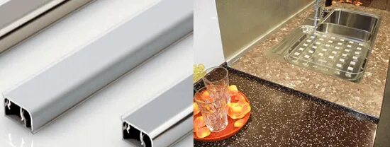 Плинтус кухонный для столешницы фото Плинтус для столешниц grace алюминий 28х28 мм 3 05 м серебро прямой ут000051502 