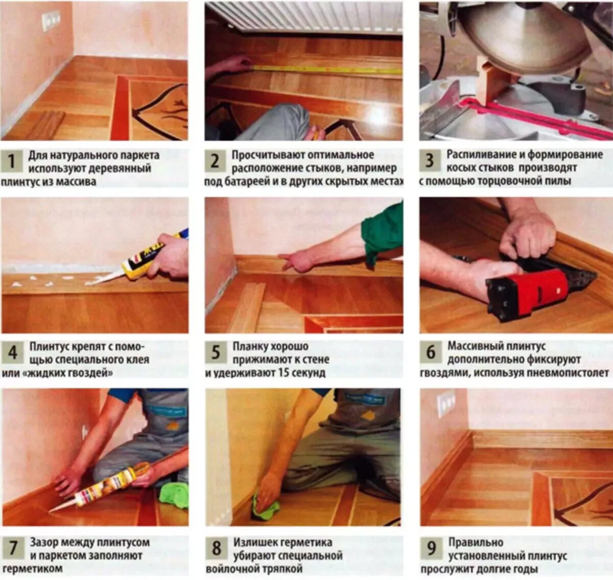 Плинтус напольный установка своими руками пошаговая Как установить плинтус на пол своими руками в доме: Инструкция - Обзор + Видео