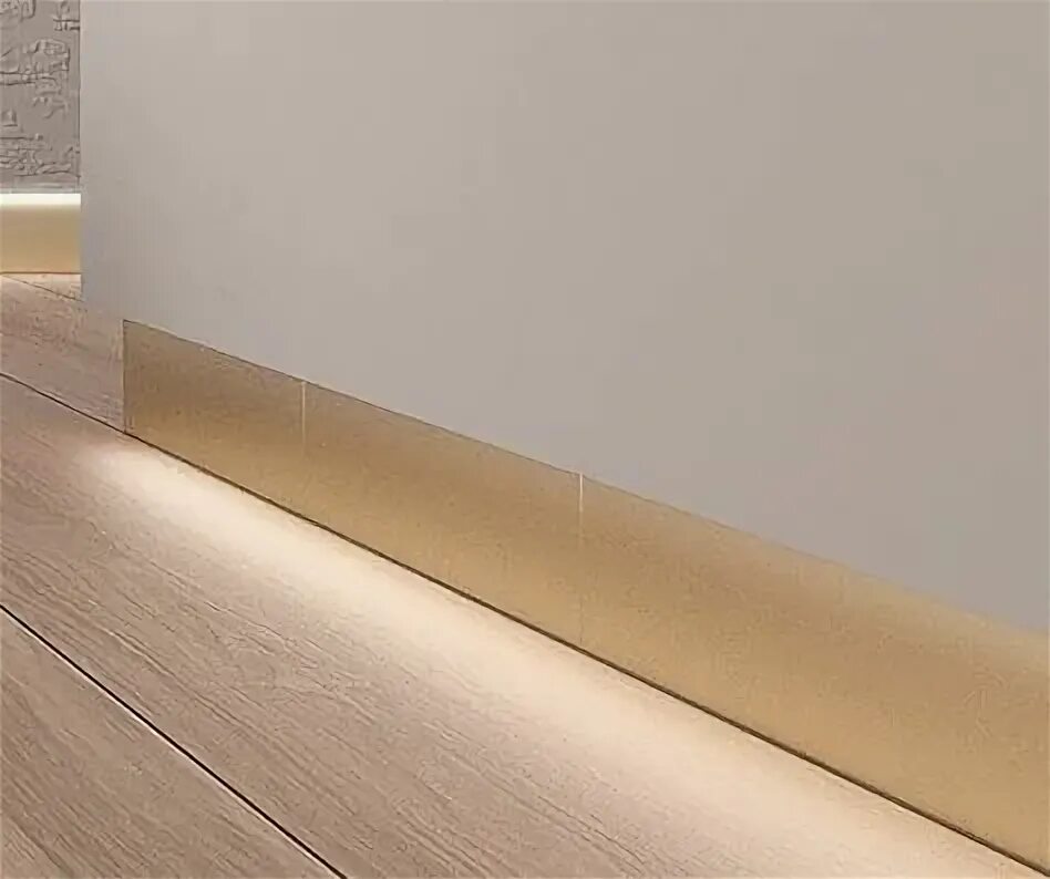 Плинтус парящие стены фото Baseboard / porcelain stoneware / backlit TECHNAL GOLD RODAPIE ALEA Lighting des