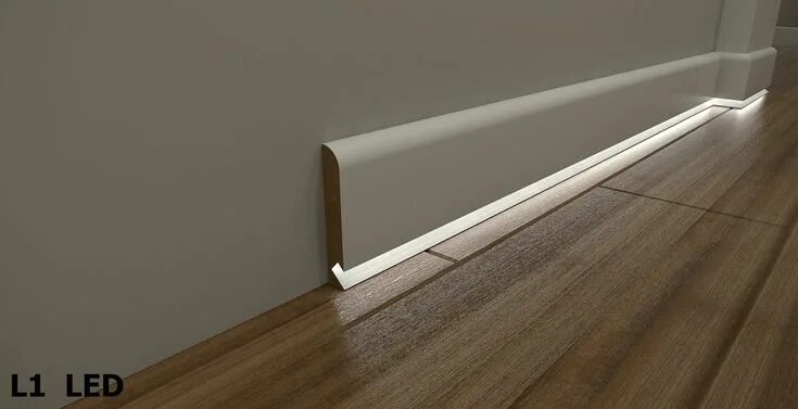 Плинтус парящие стены фото Nowość LISTWA PRZYPODŁOGOWA LED białe 16x80 mm Home lighting design, Ceiling lig