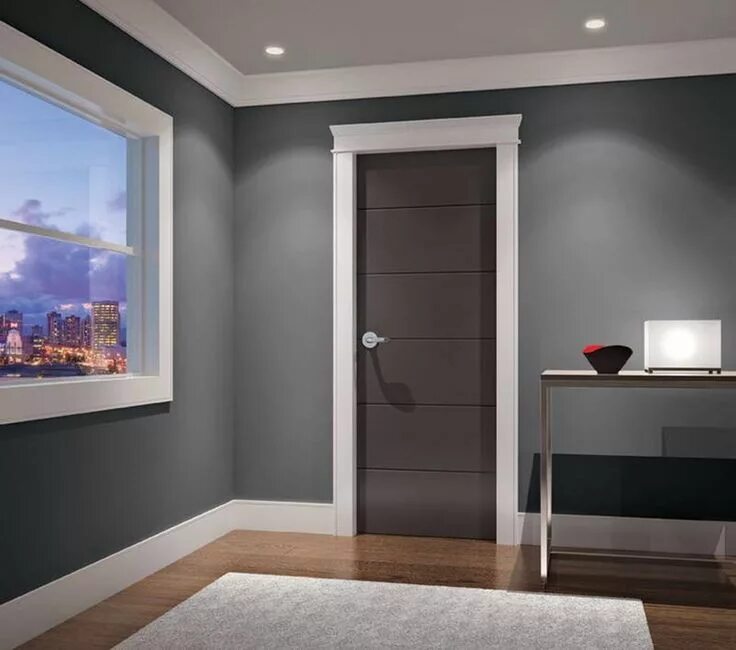 Плинтус под двери фото Image result for contemporary crown molding Baseboard styles, Doors interior mod