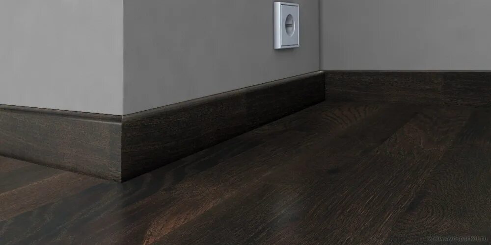 Плинтус темнее пола фото Шпонированный плинтус Kahrs (2400х60х16) Lava Oak, арт. 153N6CEK1JKW 0