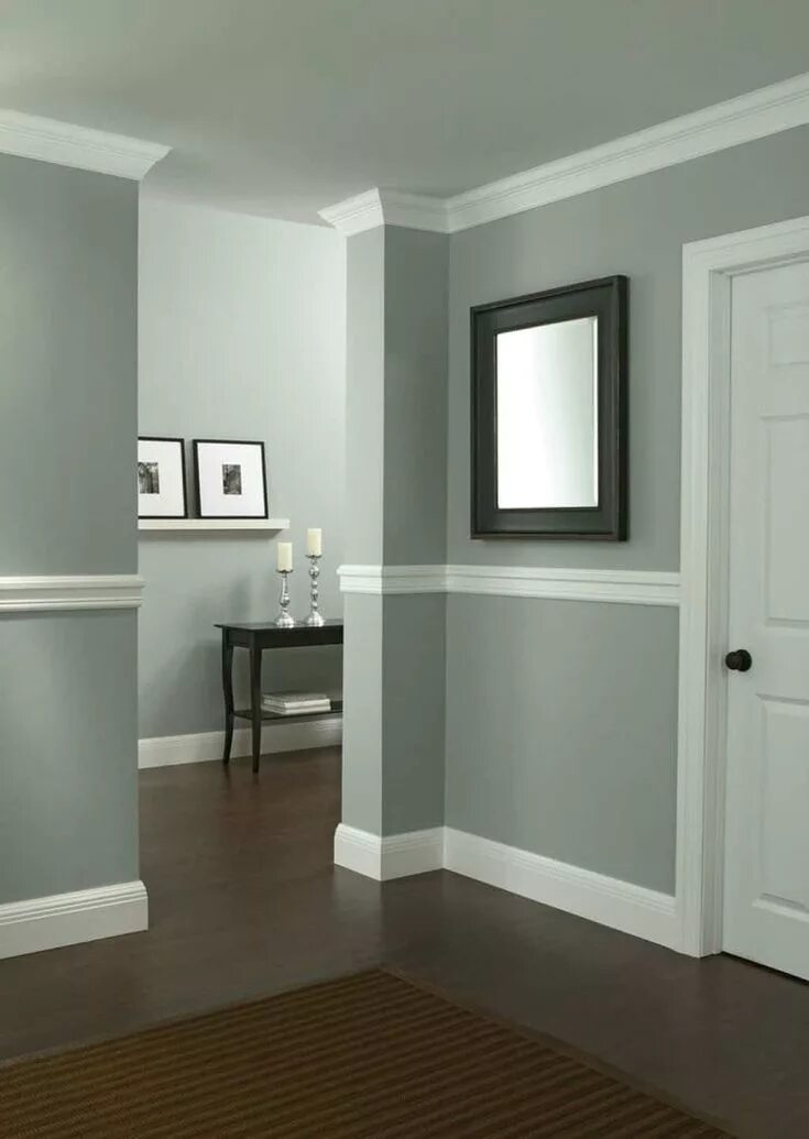 Плинтус в стене фото Add Elegance In Your House With Chair Rail Wohnzimmer umgestalten, Zimmer farben