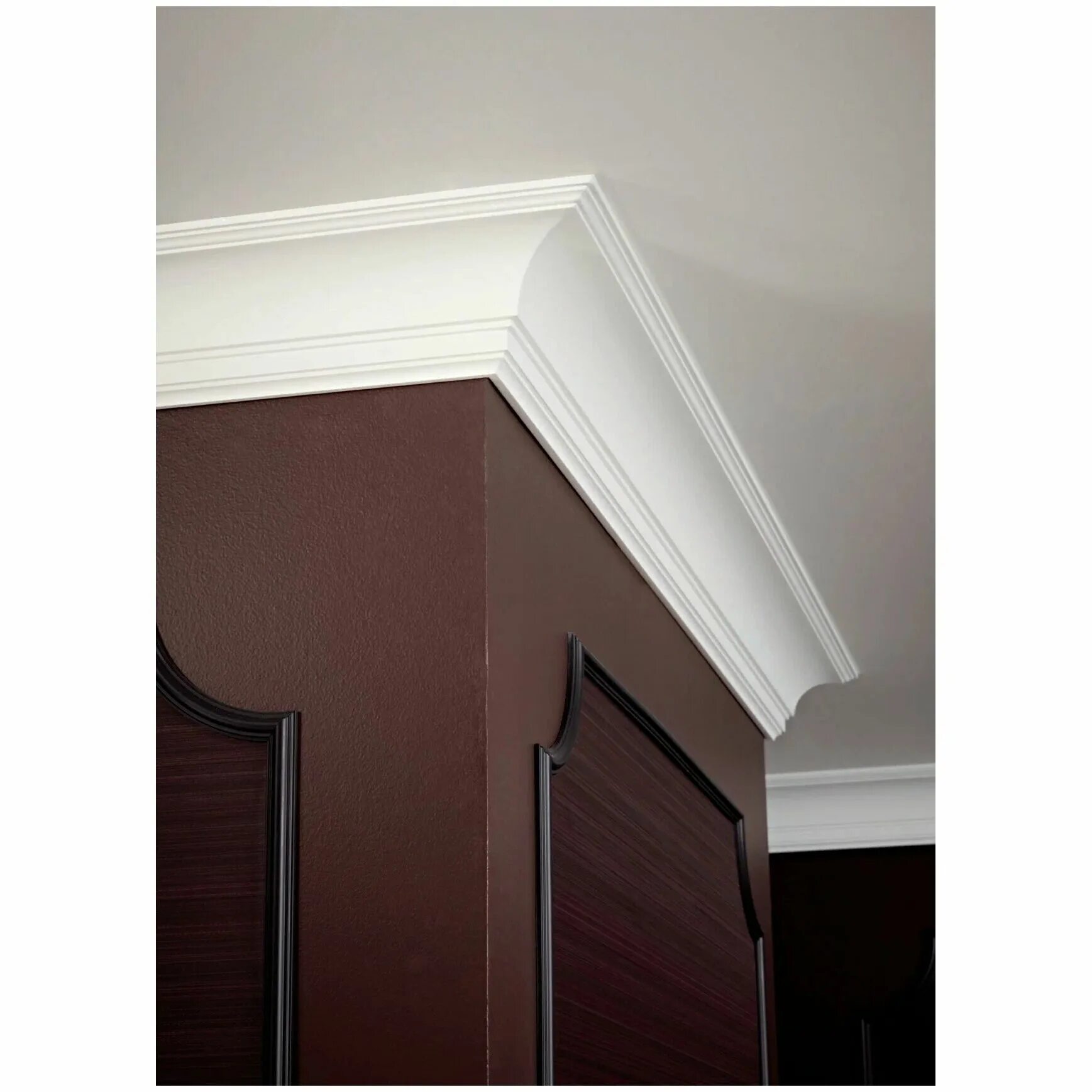 Плинтуса на натяжной потолок варианты фото Плинтус потолочный (карниз) Orac Decor CX106 Дюрополимер, размер 2000*117*118 мм
