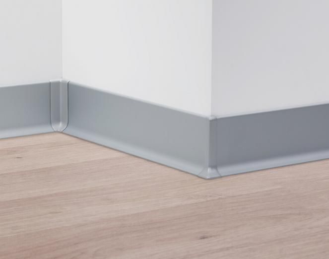 Плинтуса серые фото Aluminium skirting boards Chrome effect, perfect for office Flooring, Skirting b