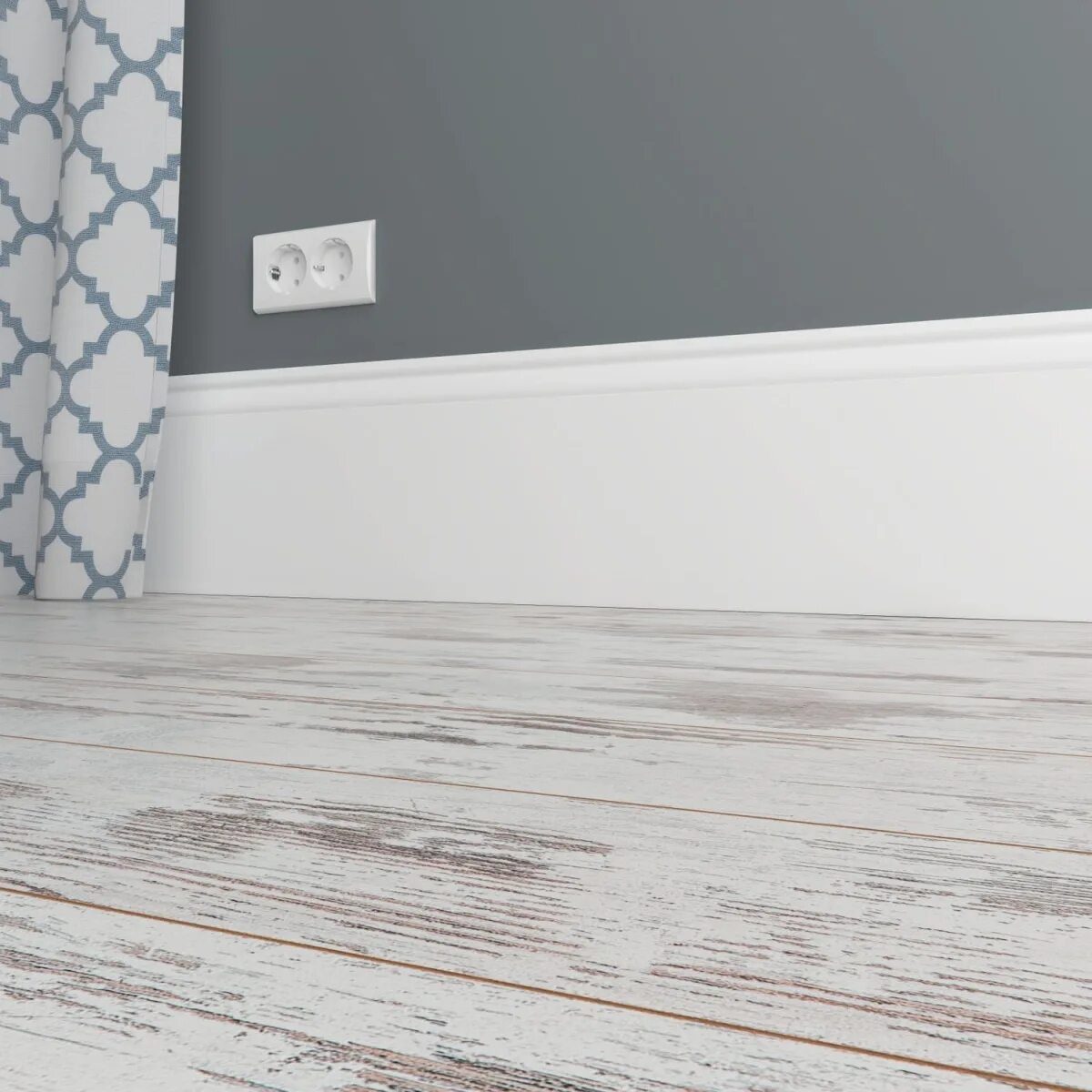 Плинтуса светло серые фото Купить Плинтус напольный из массива дерева Ultrawood арт. Base 0007 W (2440 x 18