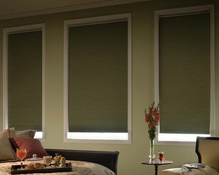 Плиссе на окна фото Three words: Electric. Blackout. Blinds. Living room blinds, Curtains with blind