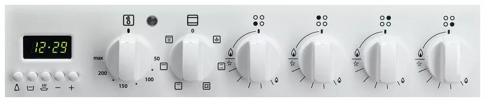 Плита аристон с электродуховкой панель управления фото Комбинированная плита Hotpoint-Ariston H5 G 56 F(W)/RU - Холодильник.Ру в Санкт-
