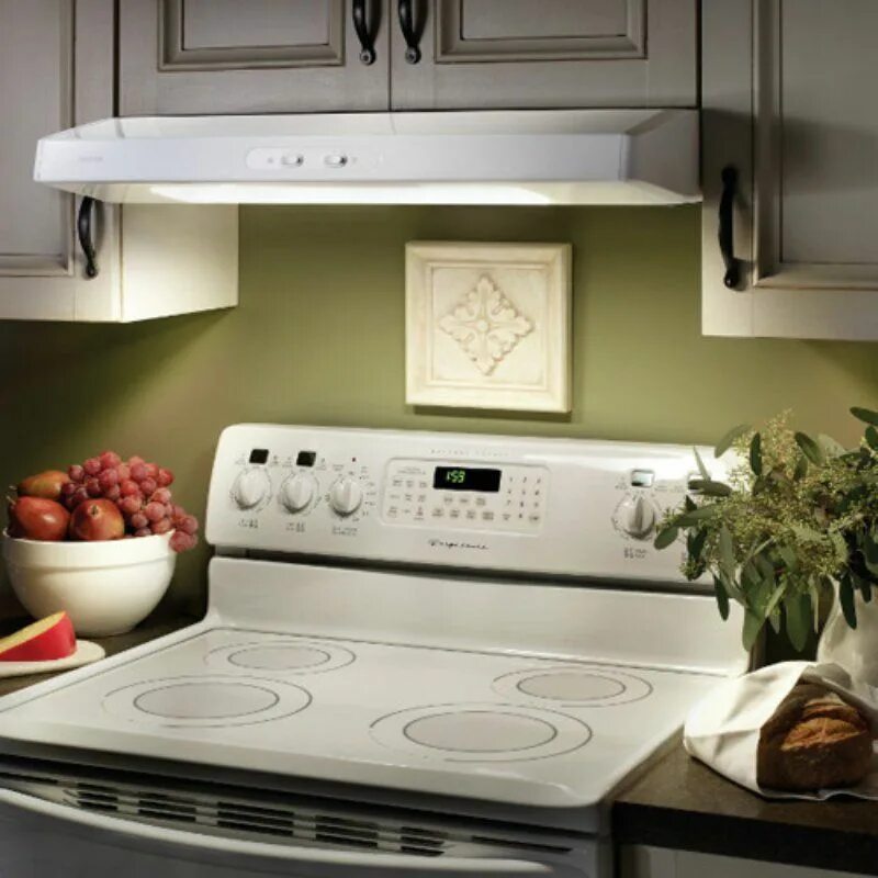 Плита без вытяжки фото Broan 30W in. QDE Under Cabinet Range Hood White Products Under cabinet, Kitchen