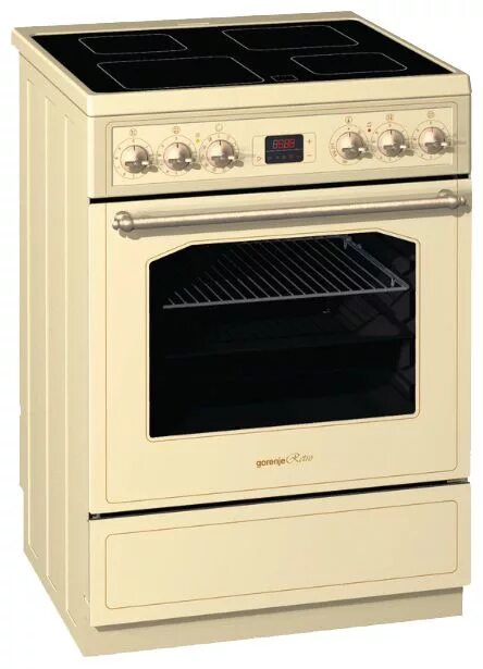 Плита электрическая горенье фото Электрическая плита Gorenje EC 67385 RW, бежевый - купить в интернет-магазине по
