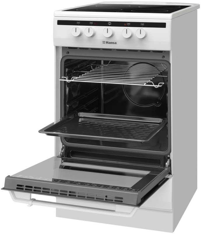 Плита электрическая hansa фото Электрическая плита Hansa FCCW54002 - купить по низкой цене в интернет-магазине 
