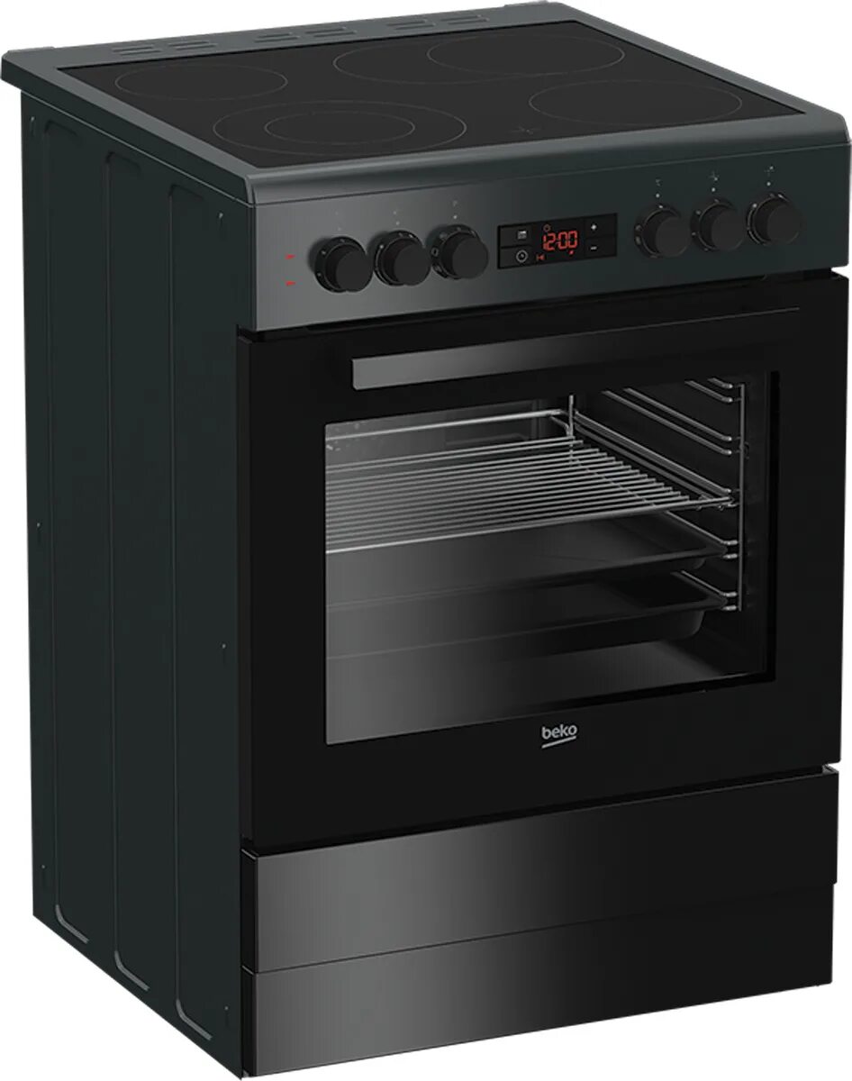 Плита электрическая стеклокерамика фото Плита электрическая Beko FSM 67320 GAS, черный - купить по выгодной цене в интер