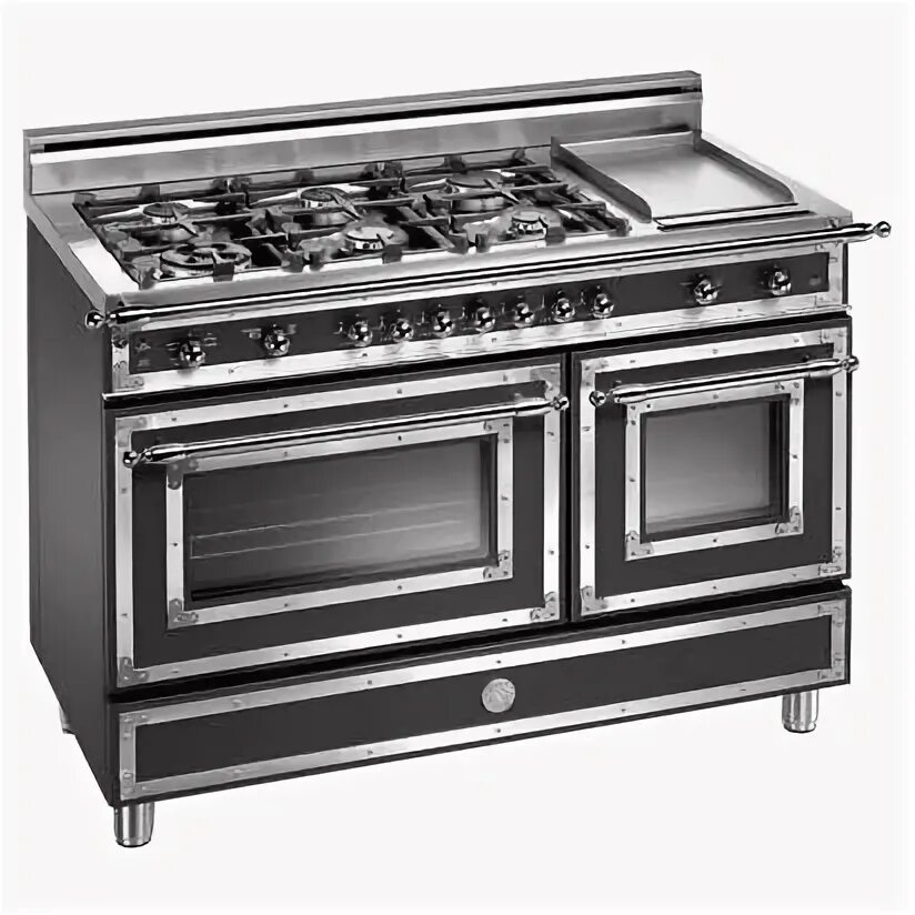 Плита газовая комбинированная фото Купить BERTAZZONI H48 6G MFE NE по Промокоду SIDEX250 в г. Москва + обзор и отзы
