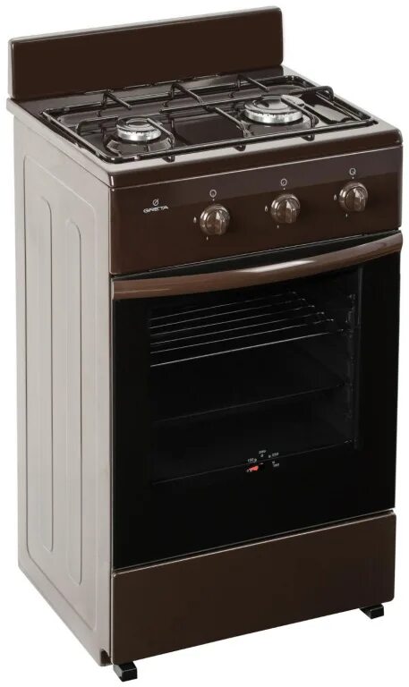 Плита грета фото Плита газовая Greta G(2)G 5070MF25(B) Brown Варочн. панель - газовая, эмаль, 2 к