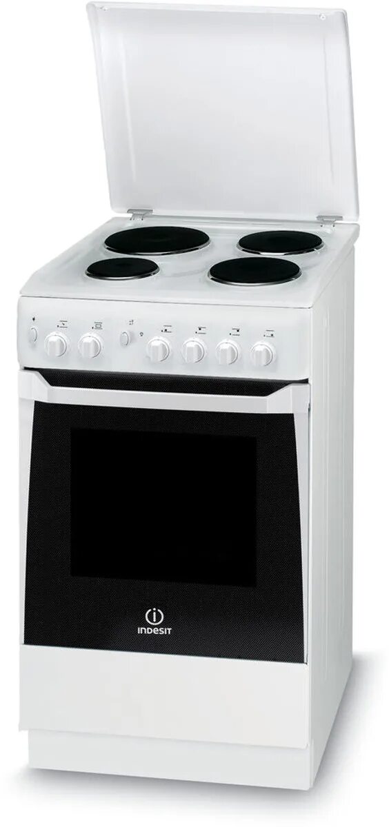 Плита индезит фото панели Плита электрическая Indesit KN1E17(W)/RU, белый - купить по выгодной цене в инте