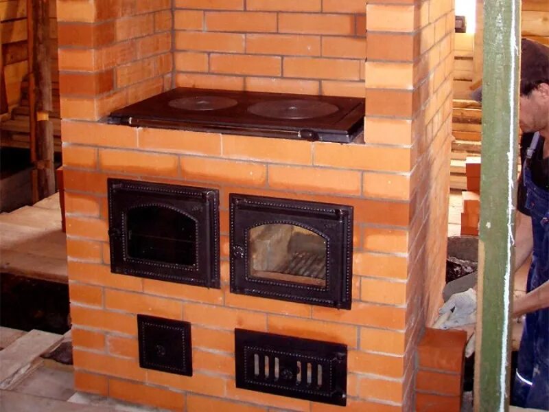 Плита кирпичная фото Отопительно-варочные печи для дома и для дачи