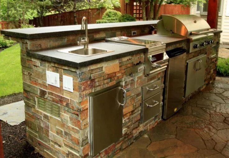 Плита на даче своими руками Pin by Ekaterina Averyanova on Дача Outdoor kitchen island, Outdoor kitchen, Out