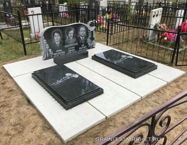 Плита на могиле фото с крестом Установка памятников и обслуживание захоронений - купить в Калининграде, цена 1 