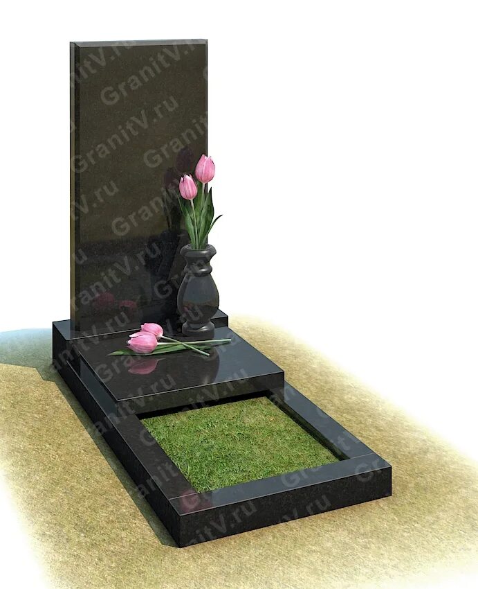 Плита на цветник на могилу фото Цветник 005