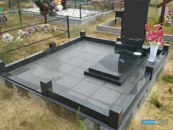 Плита под памятник на кладбище фото Stellagranit памятники-благоустройство-ограды - Минск