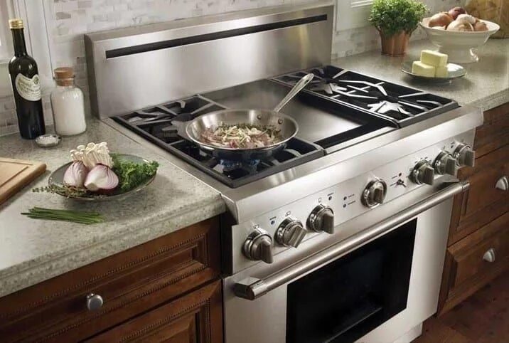 Плита рядом с фото The Best 36-inch Dual-Fuel Ranges of 2022 36 inch gas range, Double oven range, 