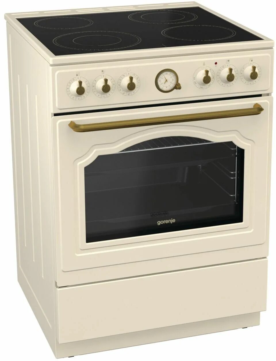 Плита с духовкой горение фото Плита электрическая Gorenje ECS6250CLI слоновая кость, отдельностоящая, поверхно
