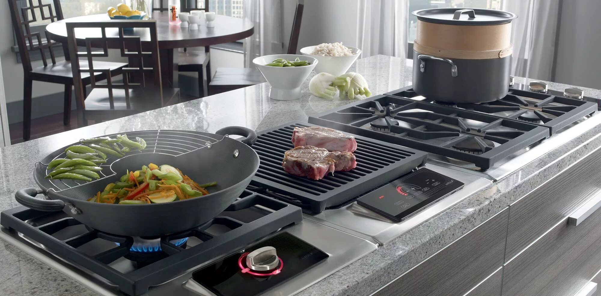 Плита с грилем фото Modular Cooktops Electric #7 - Electric Gas Cooktop With Grill Kitchen appliance