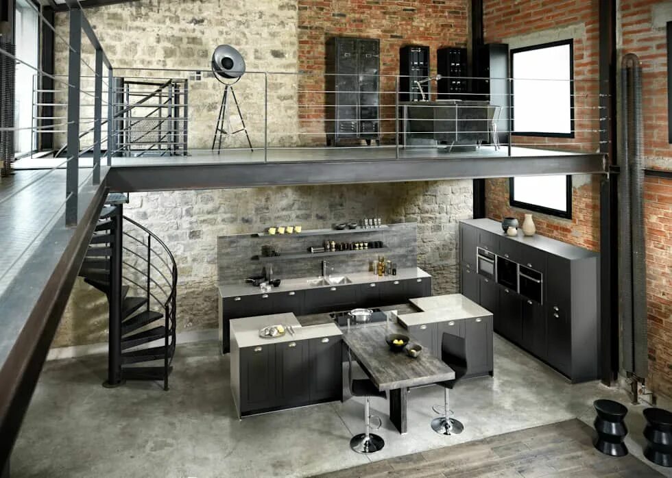 Плита в стиле лофт Frame 2 von schmidt küchen homify Diseño interior del loft, Casas de diseño indu