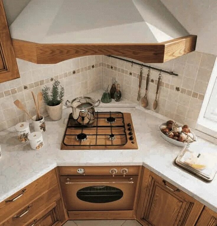 Плита в углу кухни фото Pin su Кухня Arredo interni cucina, Idee per la cucina, Design rustico da cucina