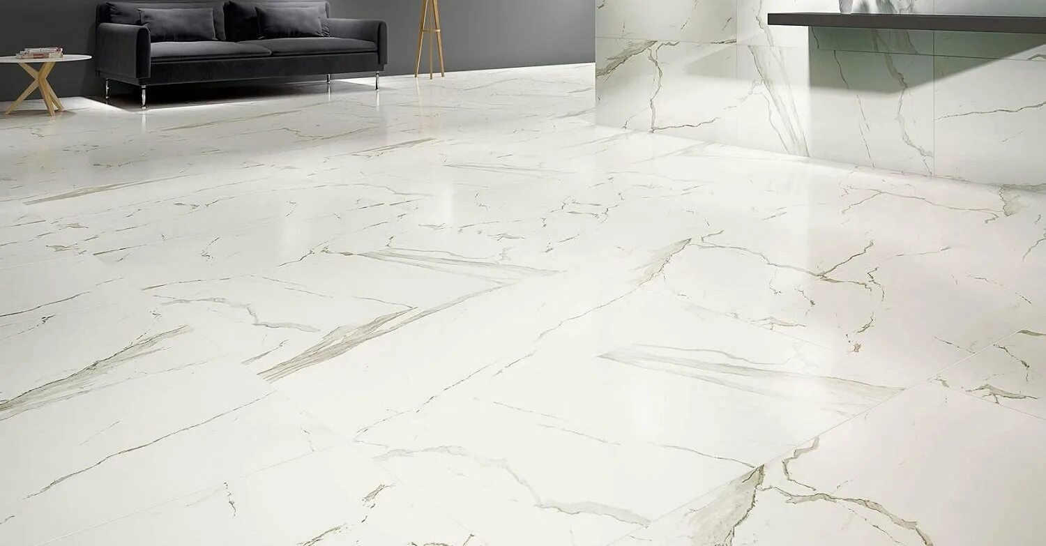 Плитка 1200х600 керамогранит фото Elegance White Semi Polished Rectified 59.7x119.8 Goldis Tile - Керамогранит C2A