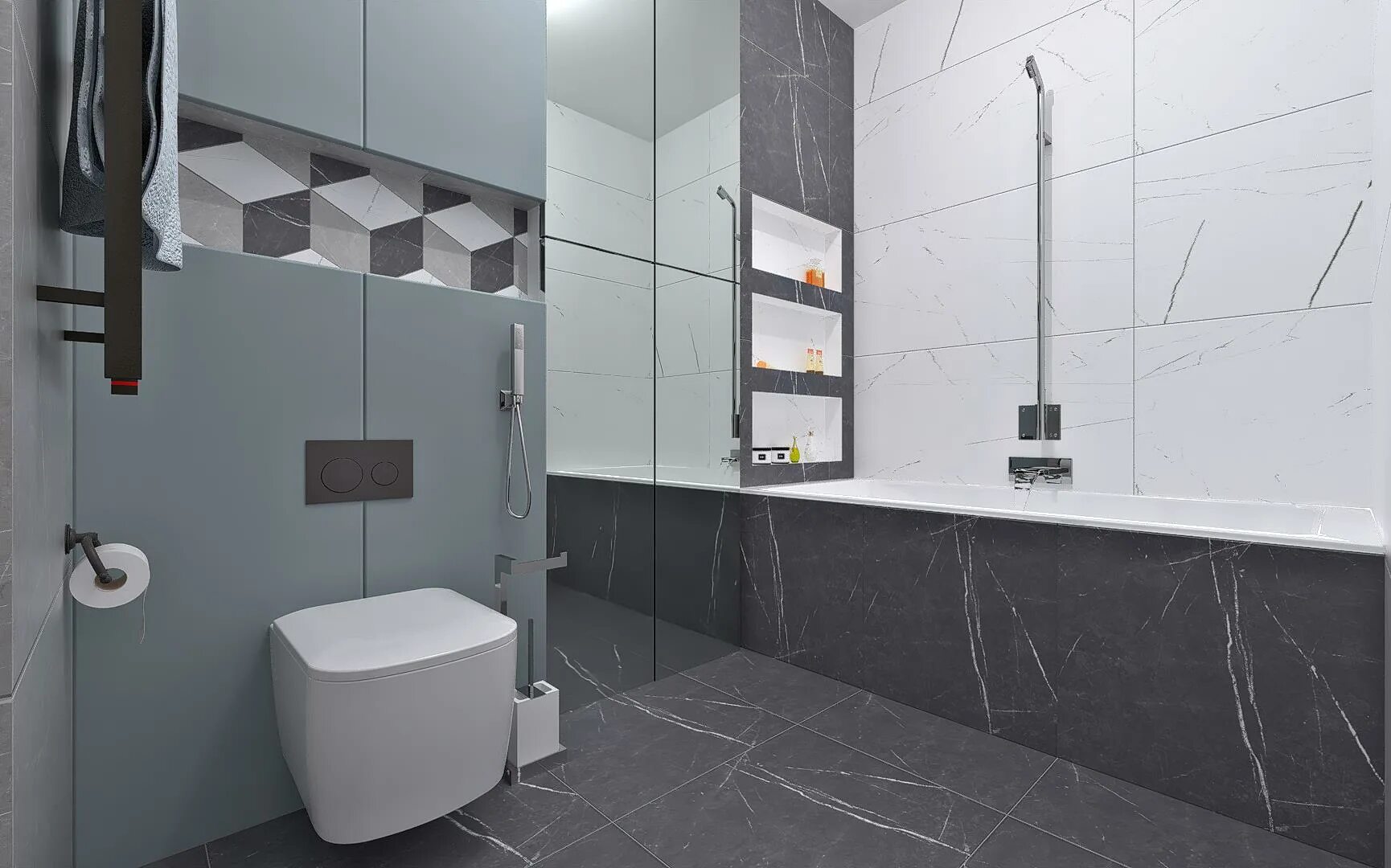 Плитка 1200х600 в ванной фото Ванная комната - Галерея работ ESTIMA