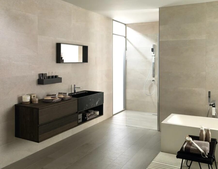 Плитка 1200х600 в ванной фото Накладные раковины Noken, Krion