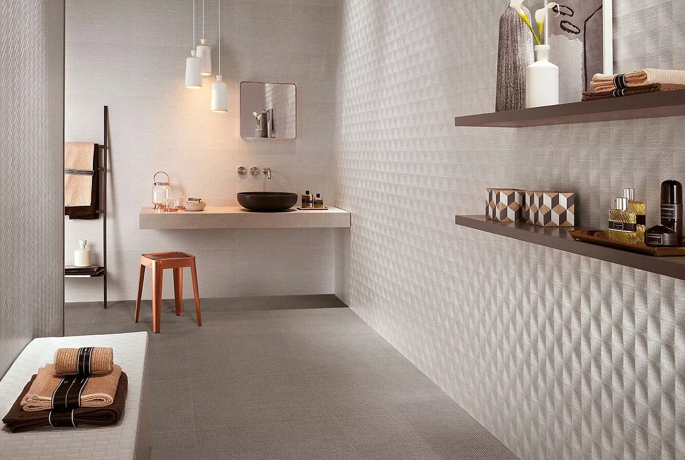 Плитка 30 90 в интерьере ванной Elize White Rustic 30x90 Sina Tile - Плитка Сина Тайл 1111 Элиз Вайт Рустик белы