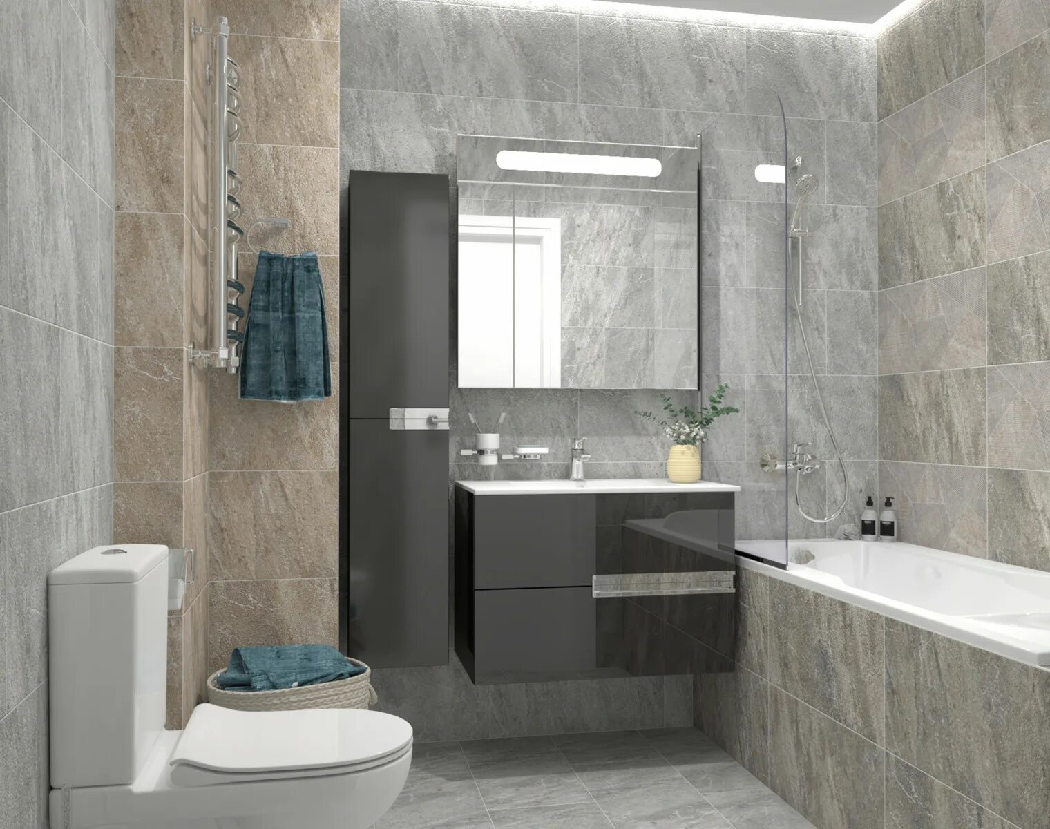 Плитка 30 на 30 фото Плитка 6060-0255 Титан Светло-серый 30х60, Lasselsberger, Россия - цена, купить 