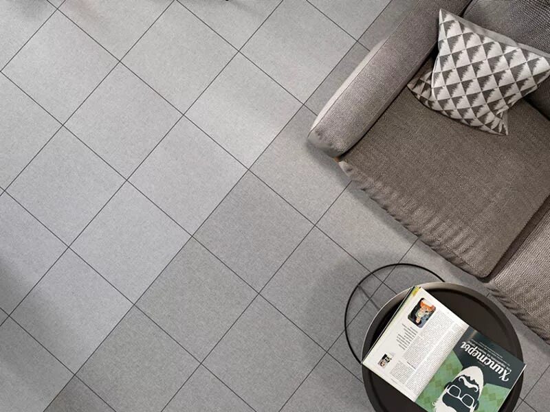 Плитка 40 на 40 фото Grasaro Textile светло-серый G-70/S 40x40 - Керамогранит Грасаро купить в Москве