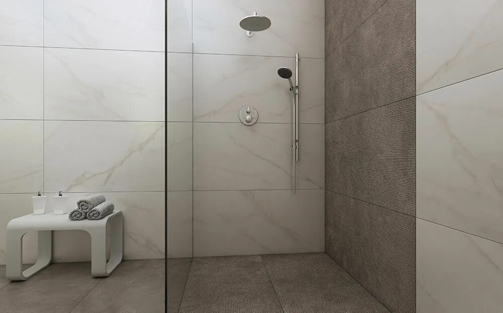 Плитка 60 120 в интерьере ванной Керамогранит Estima Ideal - купить в Москве