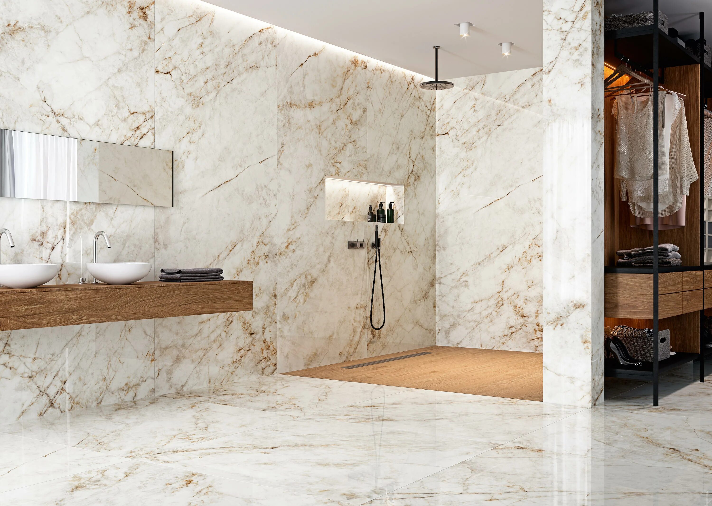 Плитка 60 120 в интерьере ванной Grespania Silex Cuarzo Reno 30x60 Grespania - Плитка Греспания Сайлекс Куарцо Ре