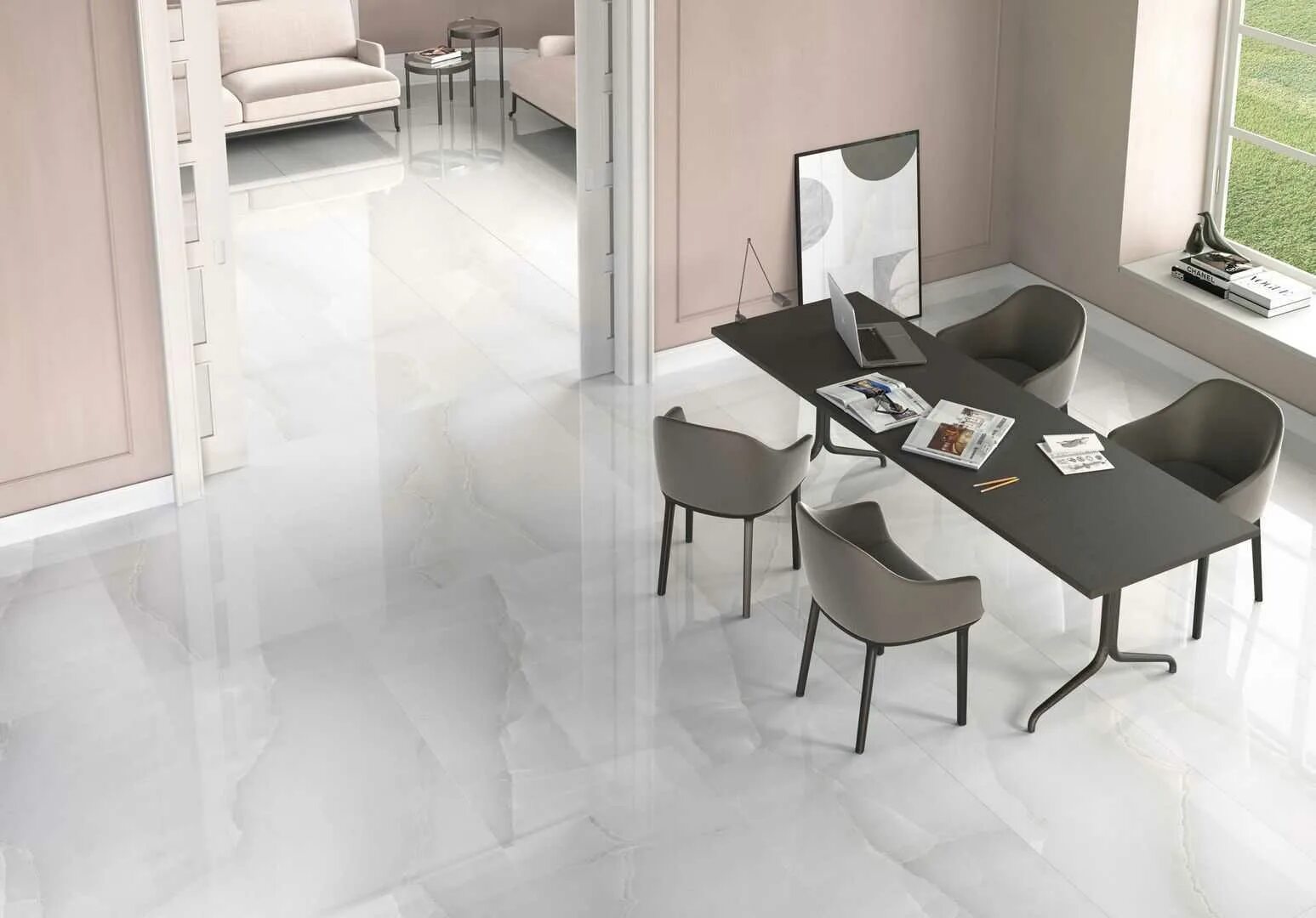 Плитка 60 60 фото Opal Bianco 60x120 Casati Ceramica - Керамогранит Касати Керамика Опал Бианко се