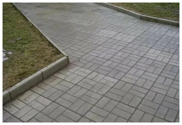 Плитка 8 кирпичей фото Плитка тротуарная 8-кирпичей 40*40*5 см серая - Тротуарная плитка, бордюр - купи
