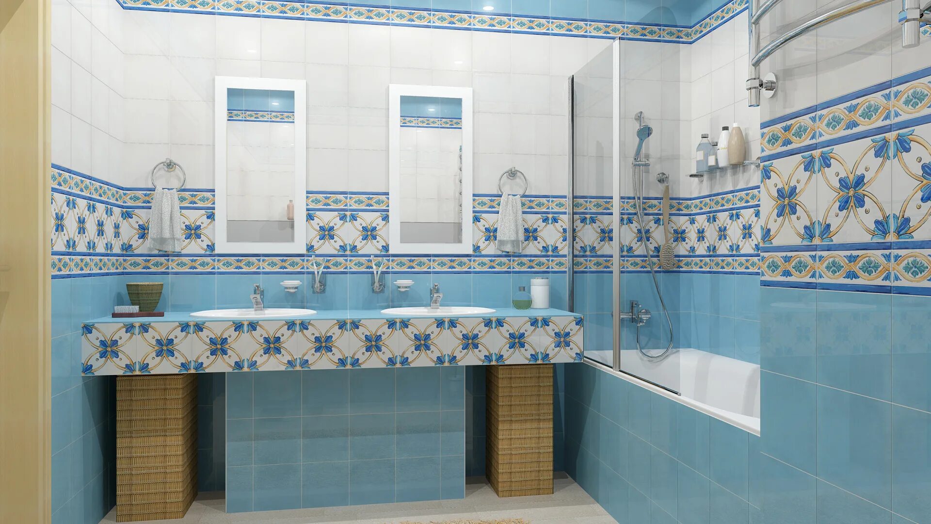 Плитка андалузия в интерьере ванной фото Керамическая плитка Капри / Capri от Kerama Marazzi купить в интернет-магазине m