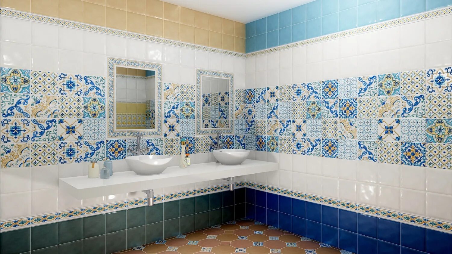 Плитка андалузия в интерьере ванной фото Плитка Капри Kerama Marazzi купить в Москве - низкие цены за м2, каталог, фото в