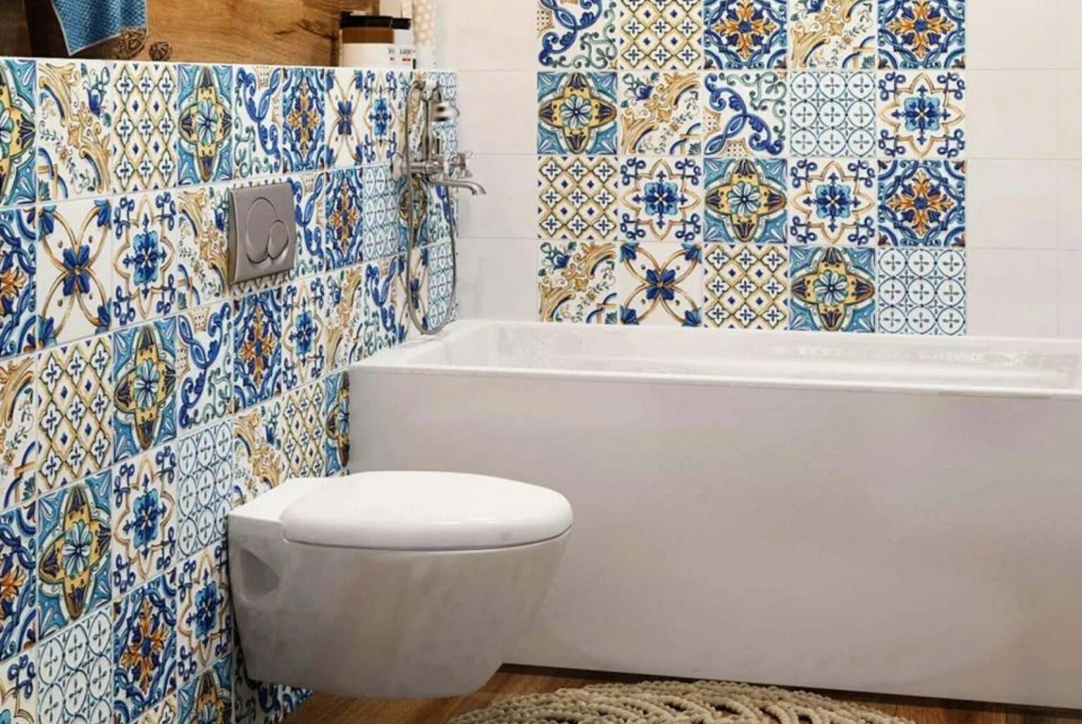 Плитка андалузия в интерьере ванной фото Коллекция Капри Kerama Marazzi - на сайте Галерея Керамики