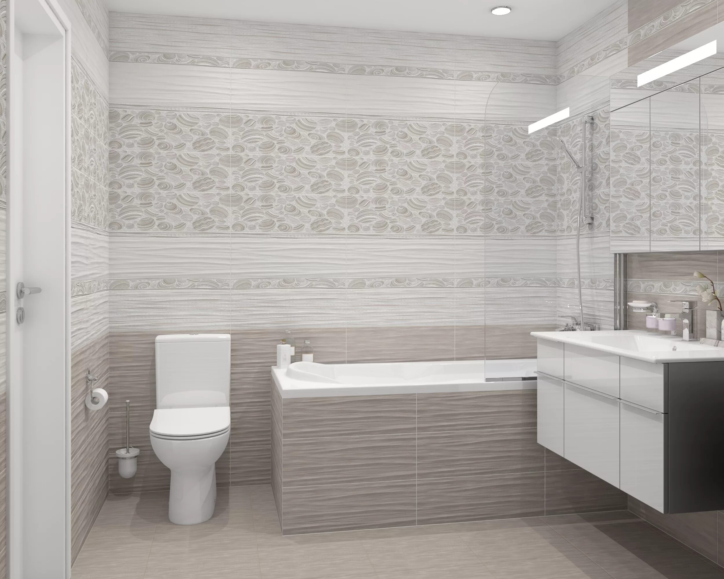 Плитка анкара в интерьере ванной Коллекция Riva ALMA Ceramica - купить недорого с доставкой. Цены, характеристики